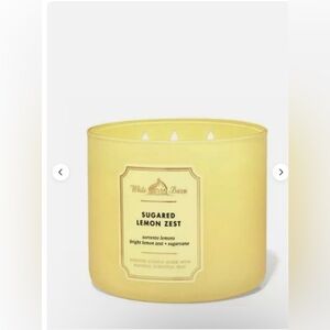 White Barn Sugared Lemon Zest Yellow Candle